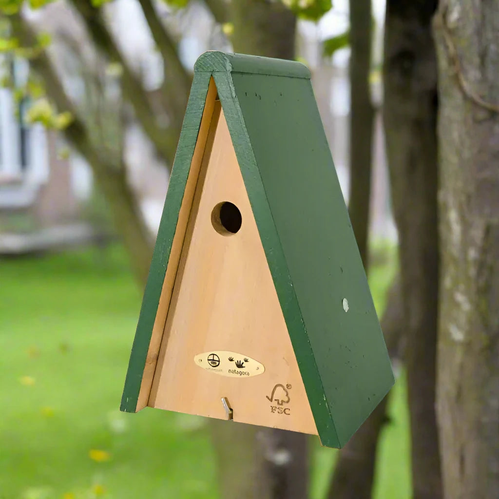 Natuurpunt Nestkast Miami, invliegopening Ø 28 mm voor kleine vogels, mezen, pimpelmees, zwarte mees